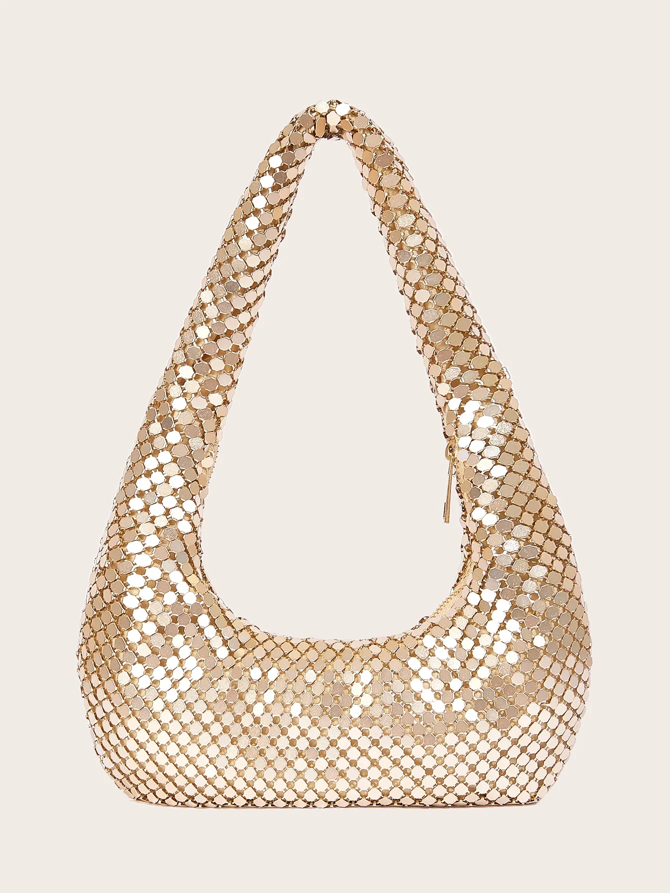Women'S Evening Bags - Ladies High-End Glittering Metal Underarm Bag
