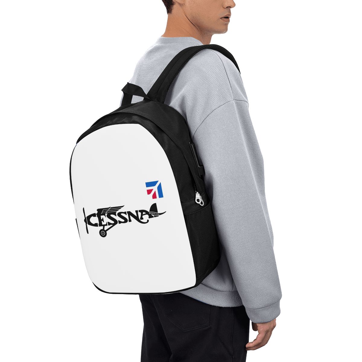 Women Bags For Travel - Cessna Logo Backpack Travel Notebook Bag