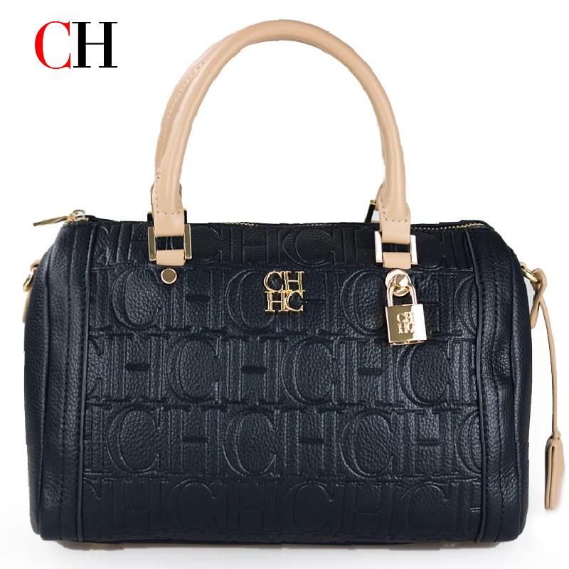 Women Bags Logo - CH Women Handbag Luxury Embossed Logo