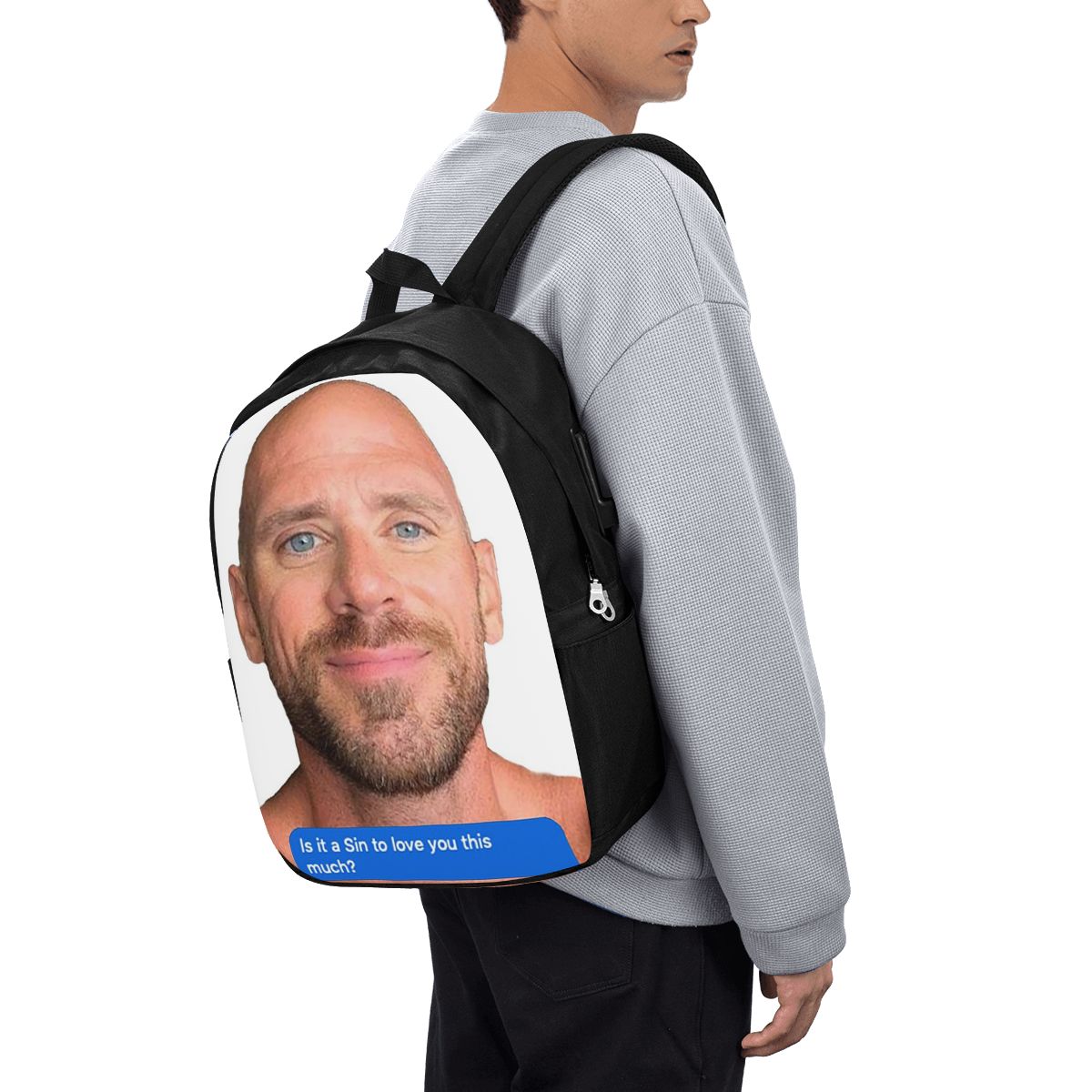 Women Bags For Travel - Johnny Sins Flirty Text Bubble Backpack