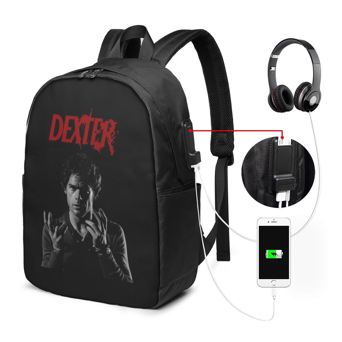 Women Bags For Travel - Movie Dexter Morgan Backpack Travel Notebook