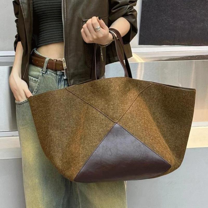 Women Handheld Bags - Autumn and Winter Fashion New Patchwork