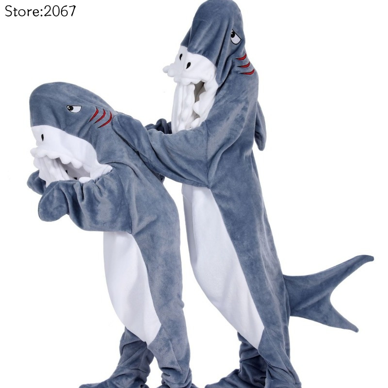 Women Bags Ru - Cartoon Shark Soft Sleepwear for Unisex