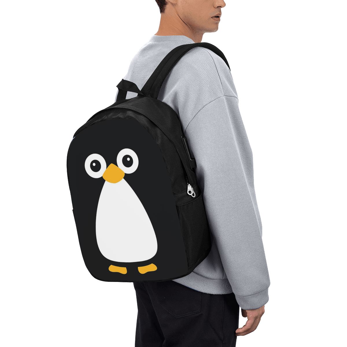 Women Bags For Travel - Cute Vector Penguin Backpack Travel Notebook