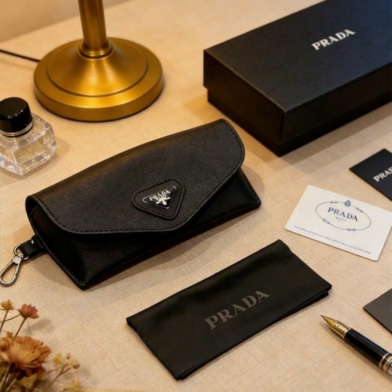 Prada Black Leather Eyeglass C - đánh giá và giá Women Bags Prada