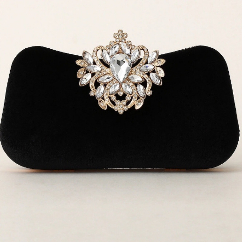 Dark Green Velvet Clutch Bag L - đánh giá và giá Women'S Evening Bags