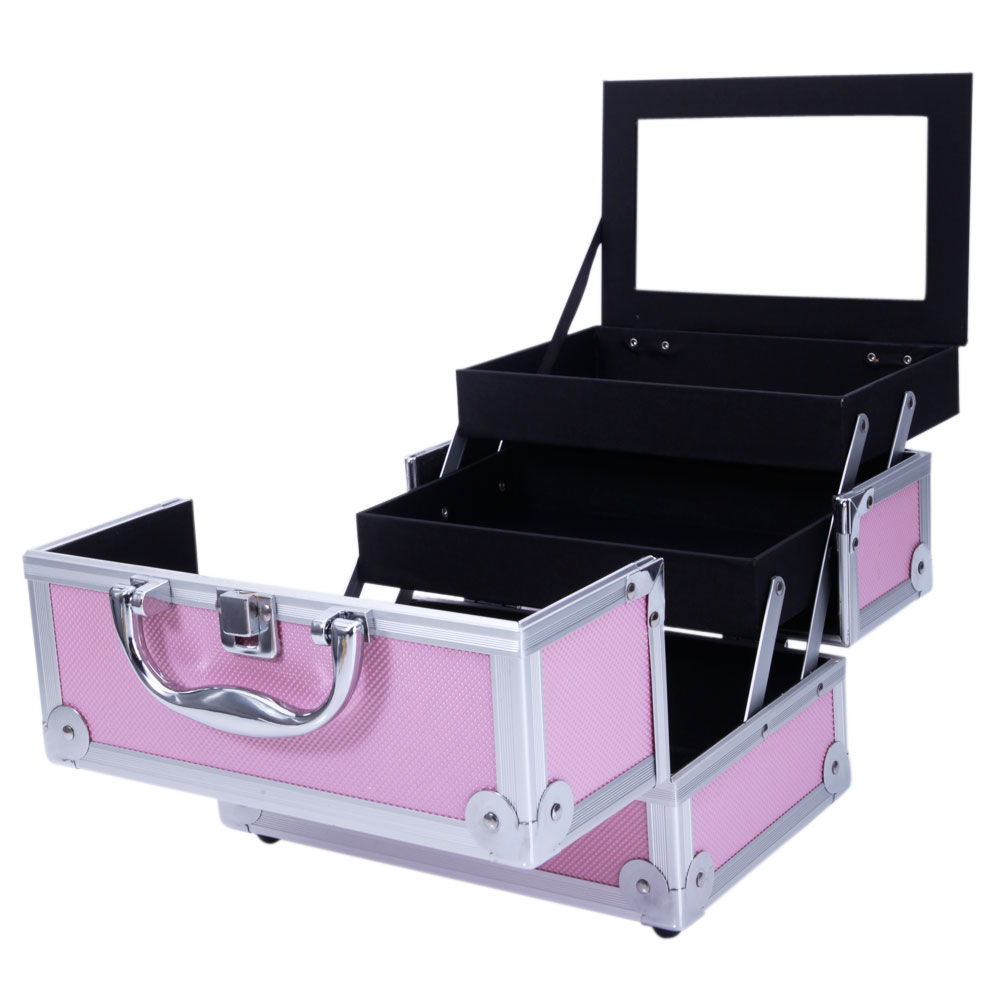 Pink Aluminum Alloy Makeup Cas - đánh giá và giá Women Handheld Bags