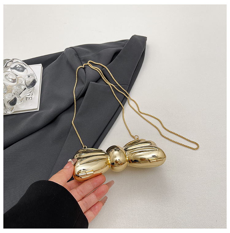 Gold Bow Shaped Metal Evening  - đánh giá và giá Clutch Bag Evening