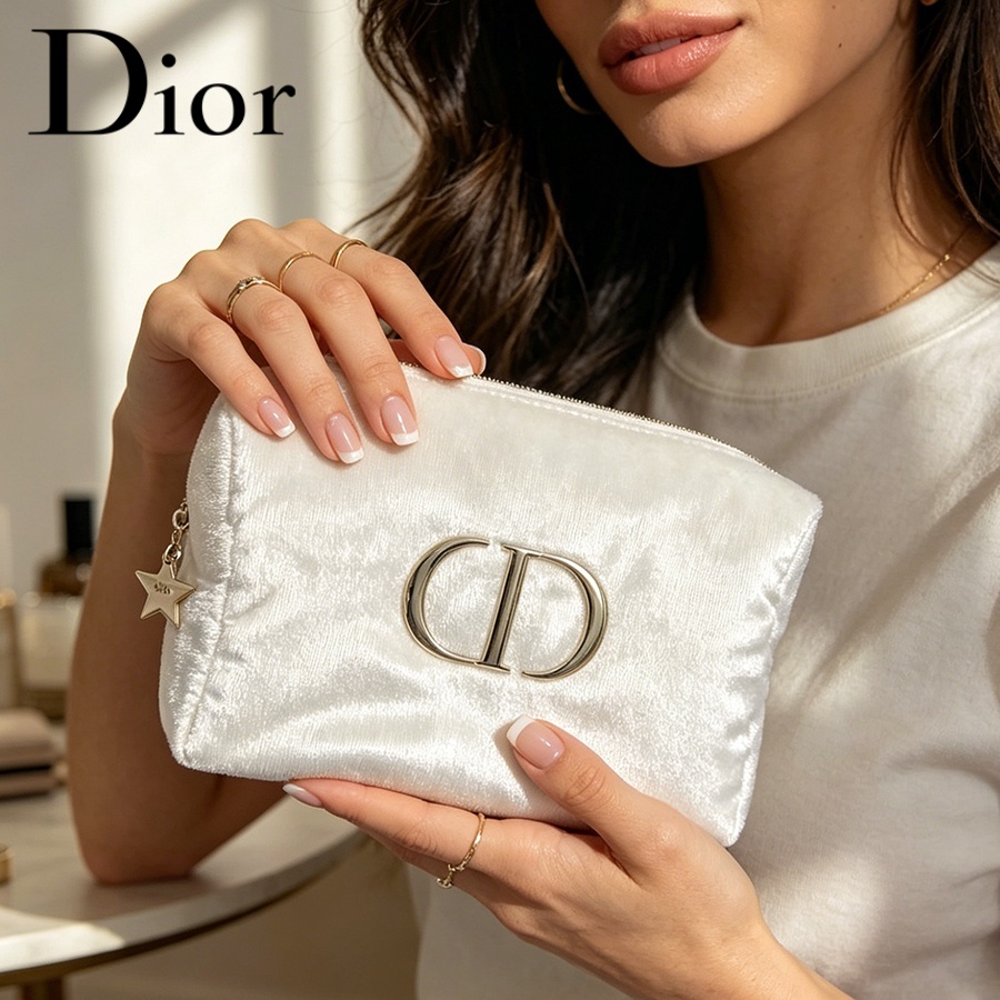 Dior’s Bag White Velvet Travel - đánh giá và giá Women Bags Logo