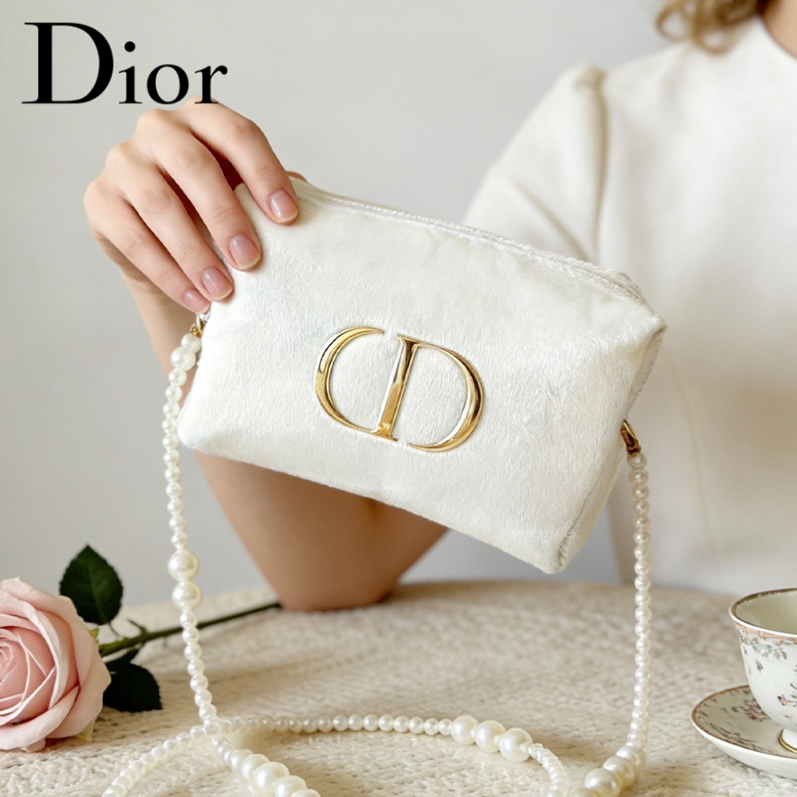 Dior’s Bag White Velvet Travel - đánh giá và giá Women Bags Logo