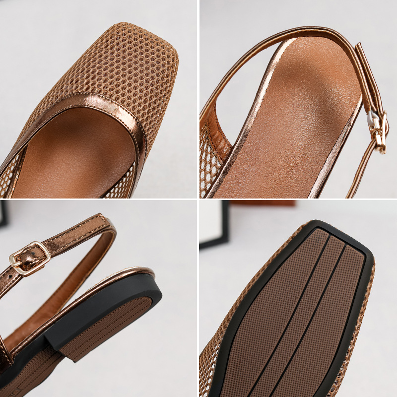 Mesh square head slippers bag  - đánh giá và giá Women Bags And Shoes