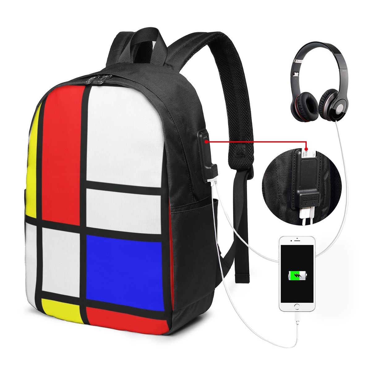 Piet Mondrian Composition  Bac - đánh giá và giá Women Bags For Travel