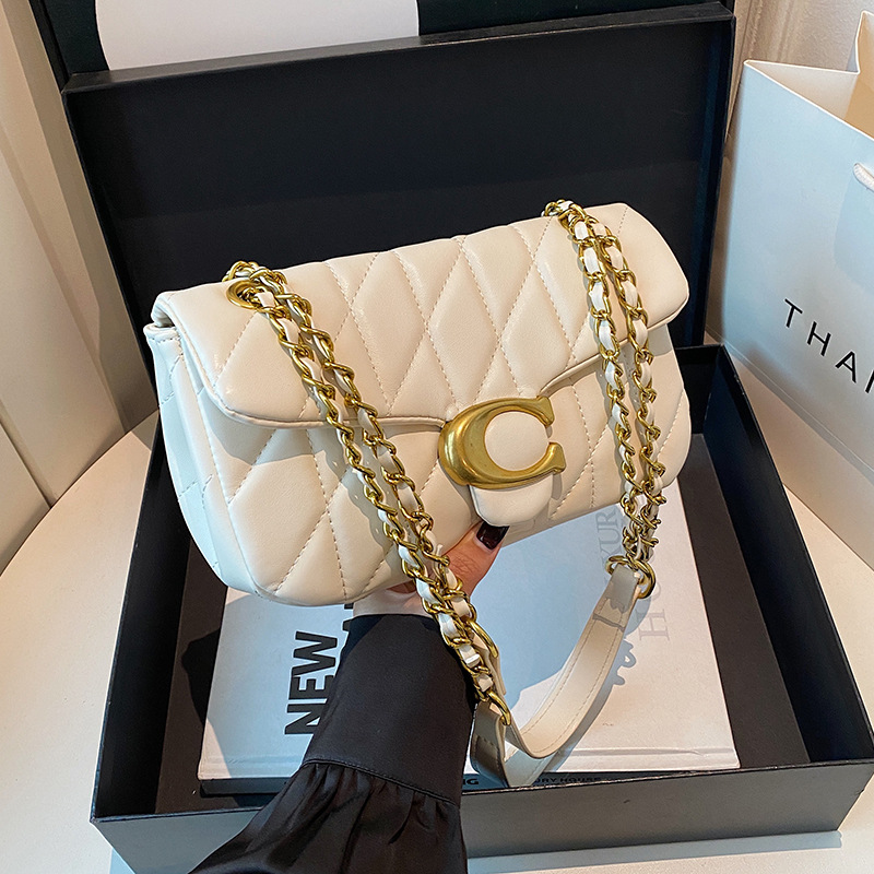Women Quilted Leather Shoulder - đánh giá và giá Women Bags Logo