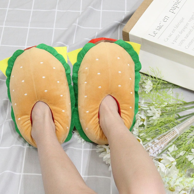 New Cartoon Hamburger Plush Sl - đánh giá và giá Women Bags And Shoes
