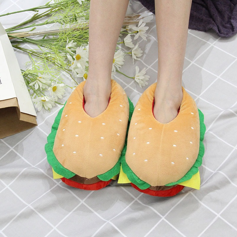 New Cartoon Hamburger Plush Sl - đánh giá và giá Women Bags And Shoes
