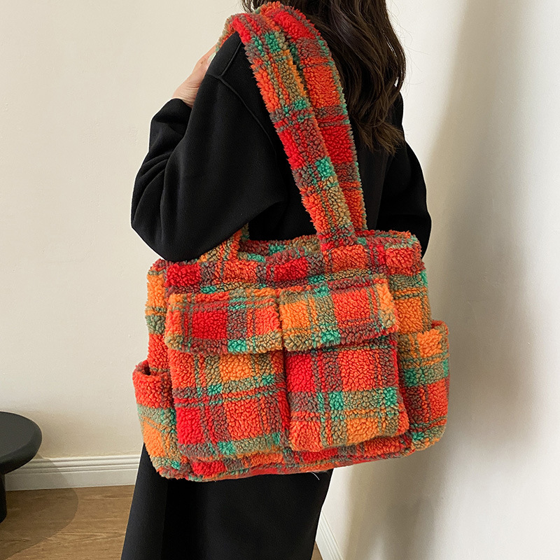 Lamb Fleece tote bags for wome - đánh giá và giá Women Handheld Bags