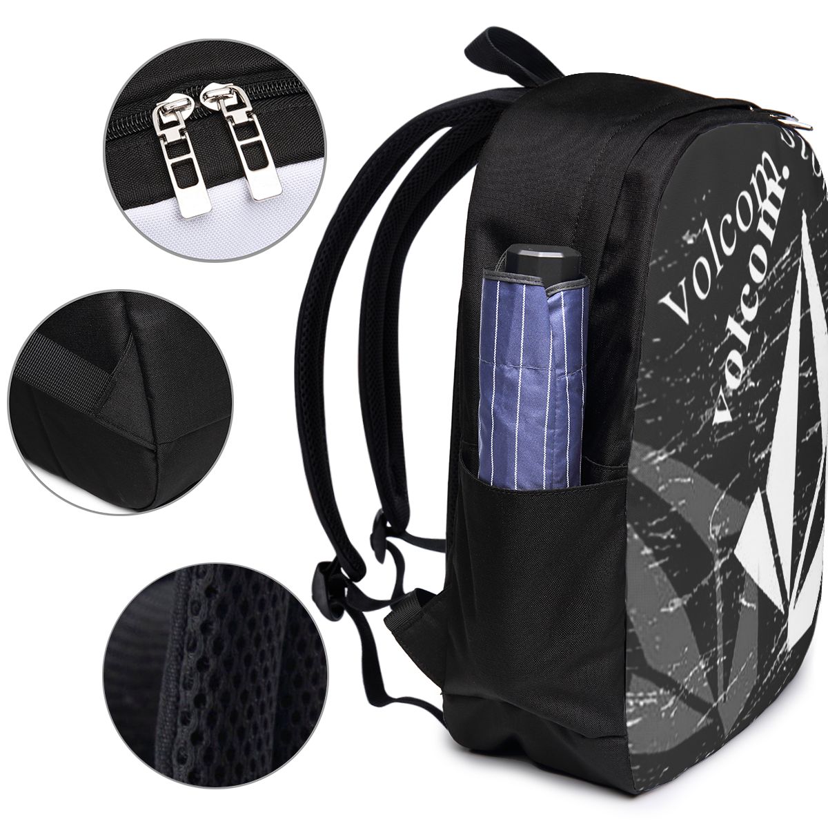 V-Volcom Logo Backpack Travel  - đánh giá và giá Women Bags Logo