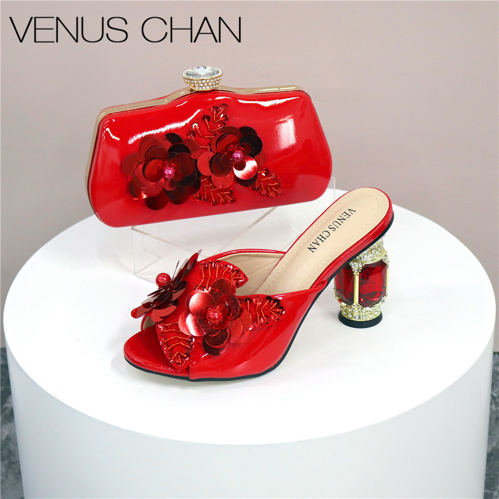 The Red Color Classy Bowknot P - đánh giá và giá Women Bags And Shoes