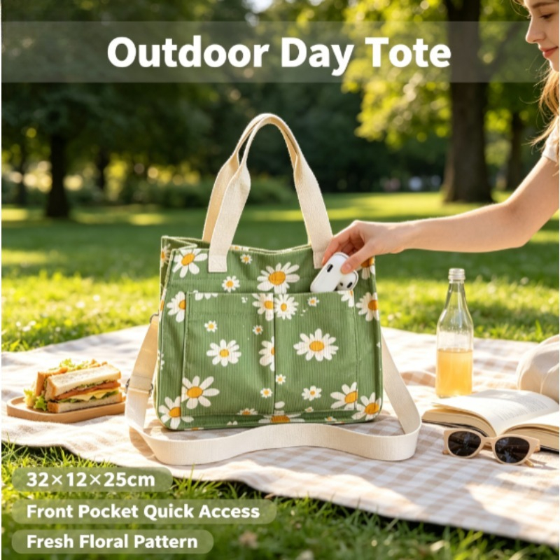 Fashion Corduroy Eco Bag, Larg - đánh giá và giá Women Handheld Bags