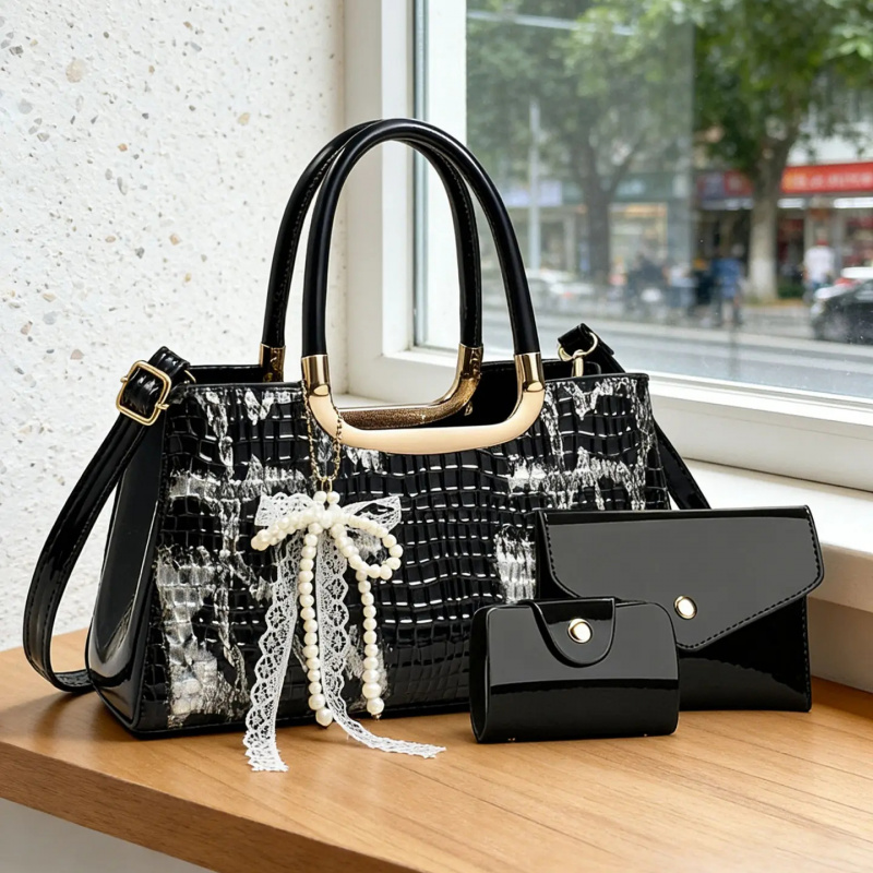 Women's Handbag Set, Crocodile - đánh giá và giá Women'S Evening Bags