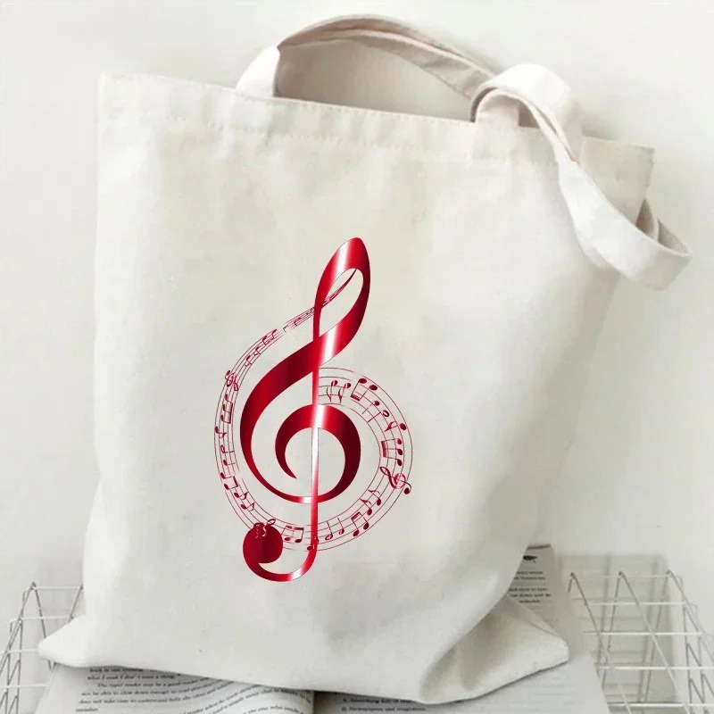 Music Note Heartbeat Printed C - đánh giá và giá Women Handheld Bags