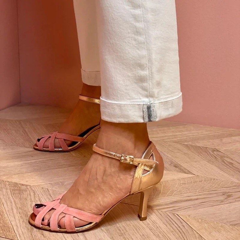 Summer Color Blocked High-heel - đánh giá và giá Women Bags And Shoes
