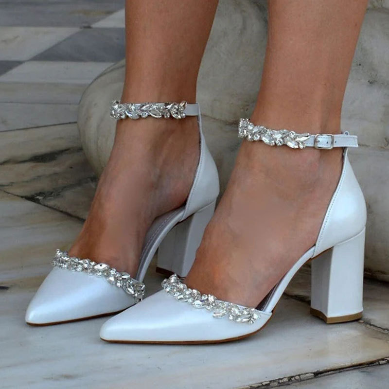 Pointed High Heel Thick Heel S - đánh giá và giá Women Bags And Shoes