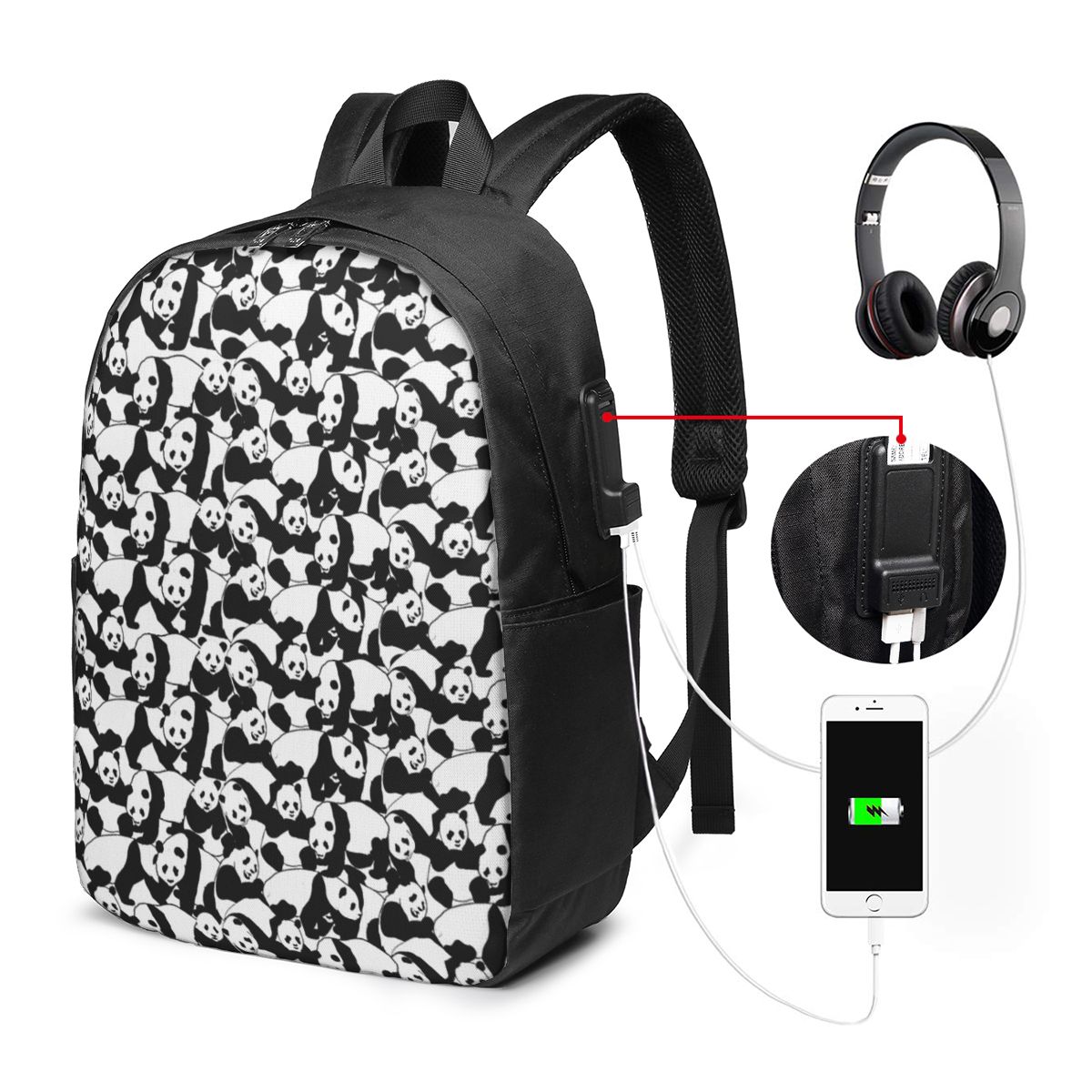 Panda Pattern Backpack Travel  - đánh giá và giá Women Bags For Travel